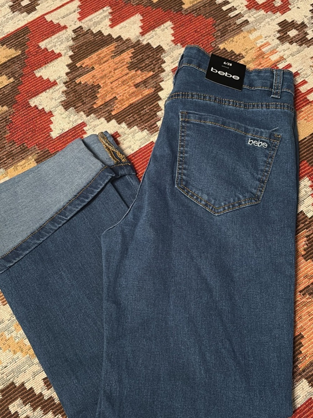 bebe womens Classic Blue Denim Jeans